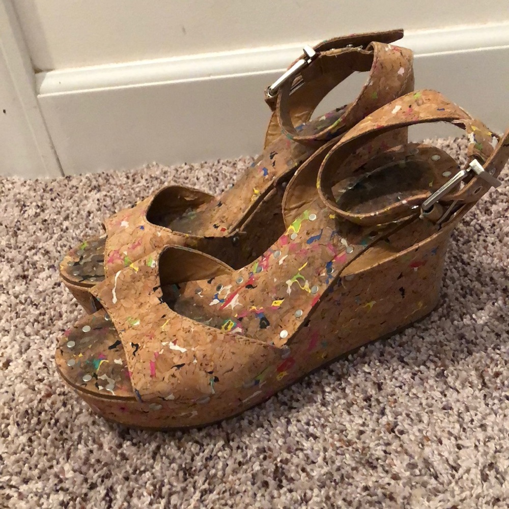 Gianni Binkard Cork Wedges